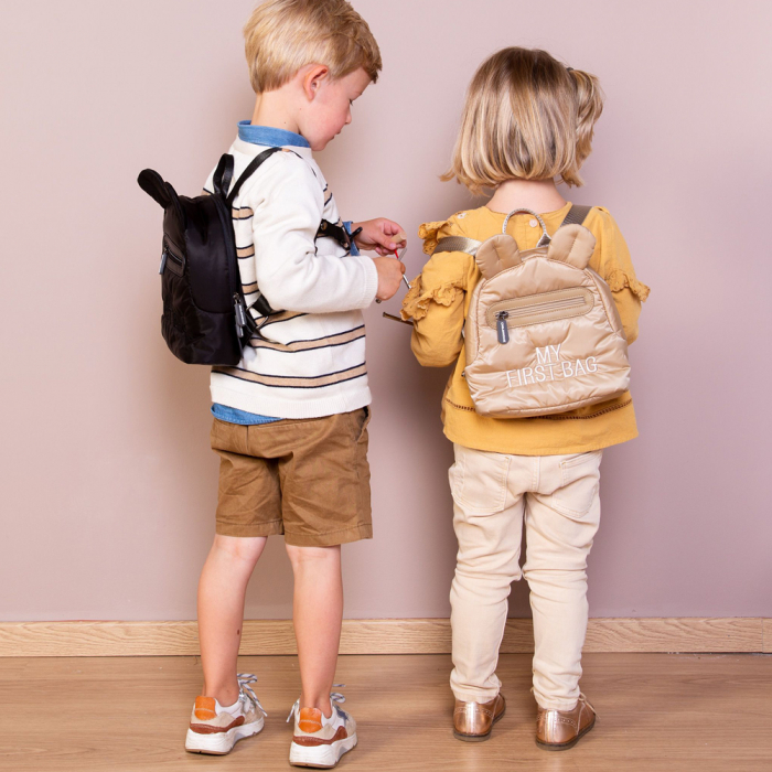 Rucsac pentru copii matlasat Childhome My First Bag Negru [4]