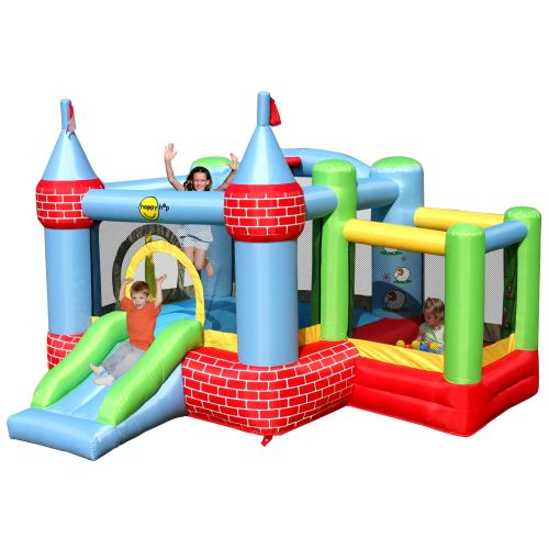 restaurant cu loc de joaca pentru copii Saltea gonflabila Happy Hop Castel cu loc de joaca cu bile