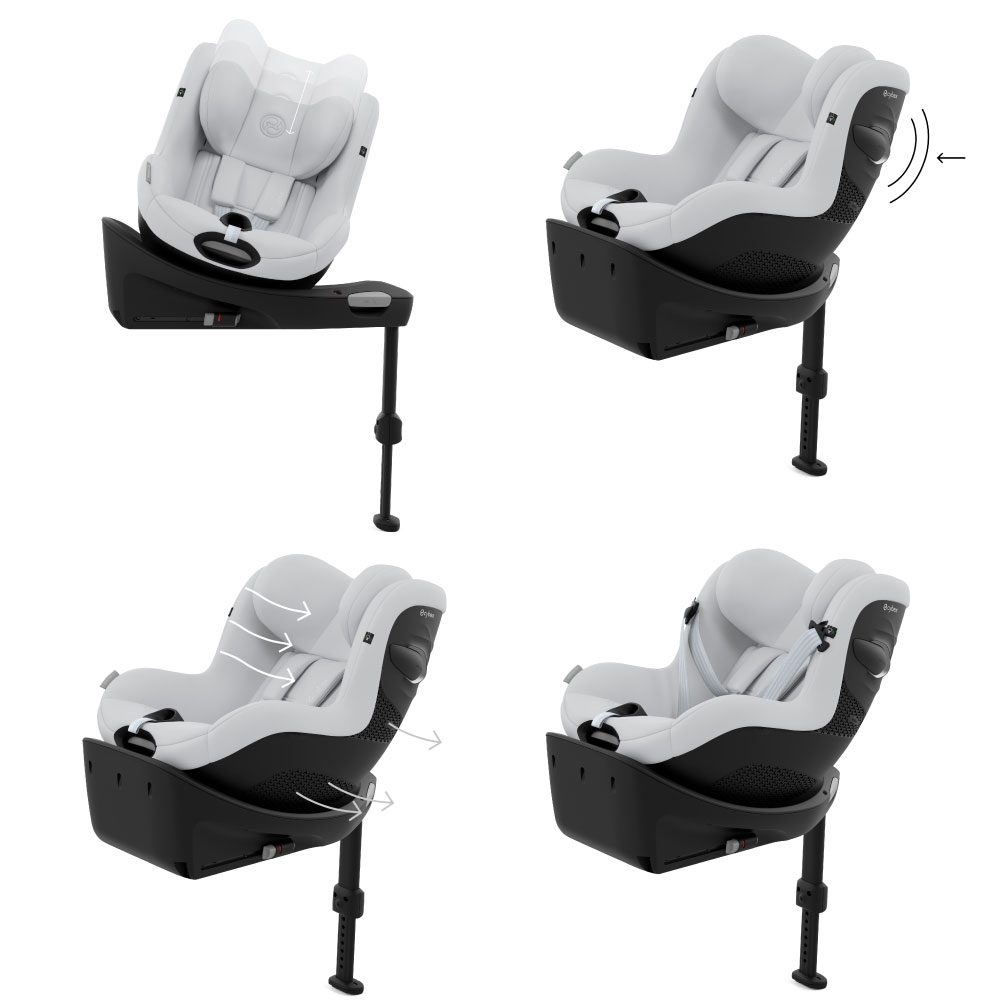 Scaun auto rotativ Cybex Sirona Gi i-Size Fog Grey cu insert nou-nascut [3]