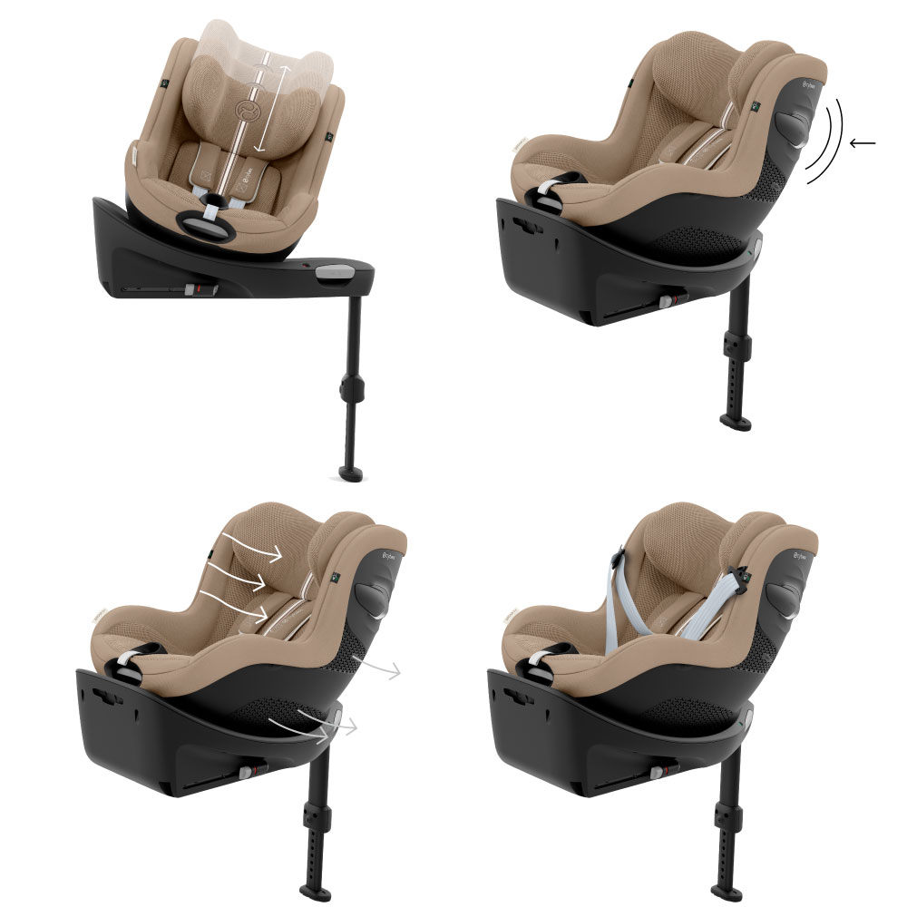 Scaun auto rotativ Cybex Sirona Gi i-Size Plus Almond Beige [3]