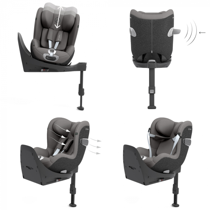 Scaun auto rotativ Cybex Sirona T i-Size Mirage Grey [4]