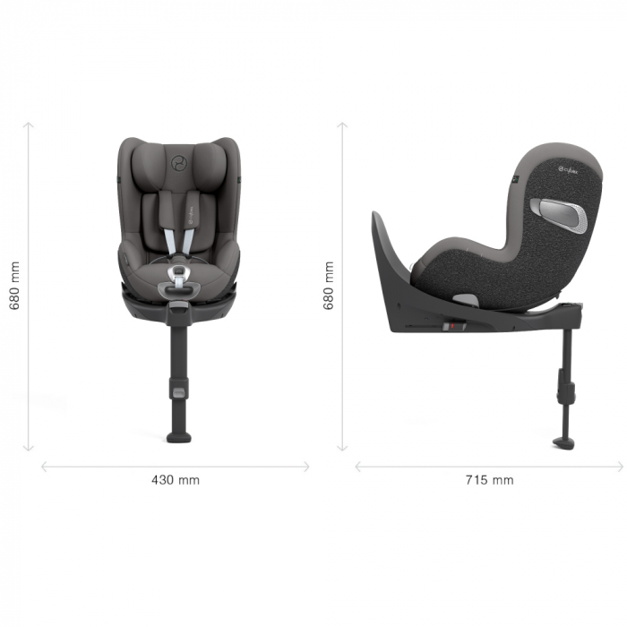 Scaun auto rotativ Cybex Sirona T i-Size Mirage Grey [6]