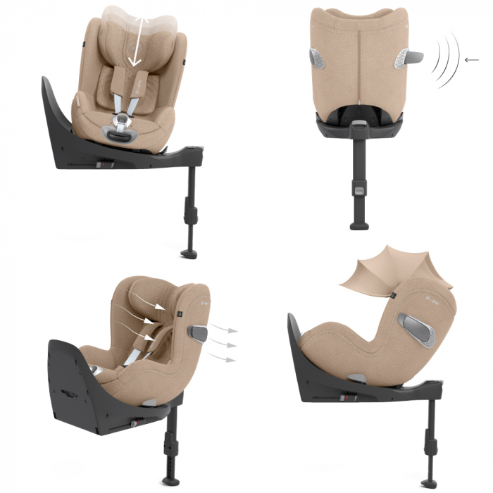 Scaun auto rotativ Cybex Sirona T i-Size Plus Cozy Beige [5]