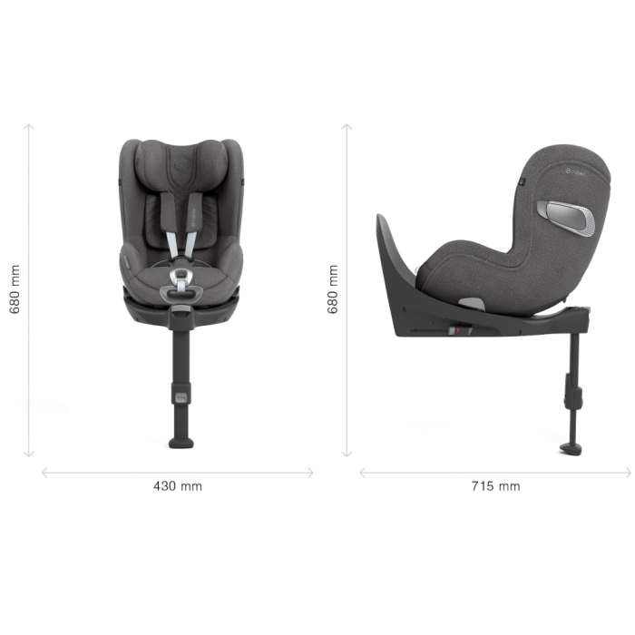 Scaun auto rotativ Cybex Sirona T i-Size Plus Mirage Grey [7]