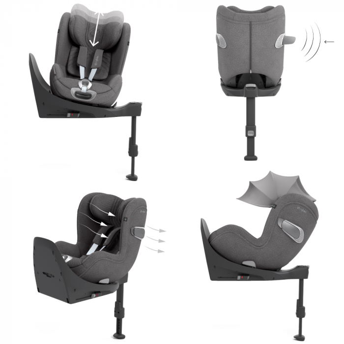 Scaun auto rotativ Cybex Sirona T i-Size Plus Mirage Grey [5]