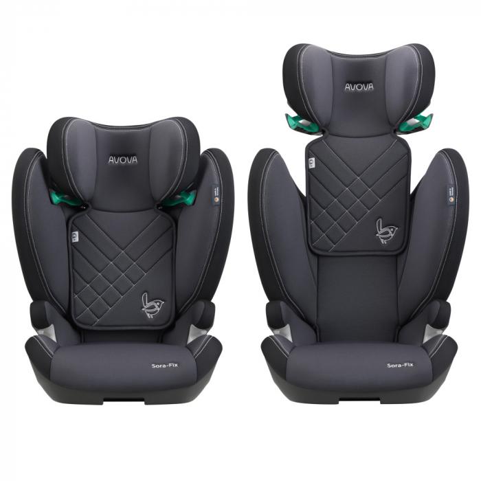 Scaun auto Avova Sora-Fix Grey/Black [2]