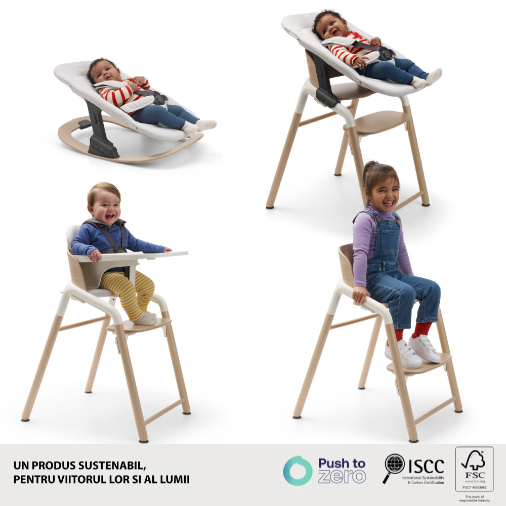 Scaun Bugaboo Giraffe 6 in 1 Neutral Wood/White [8]