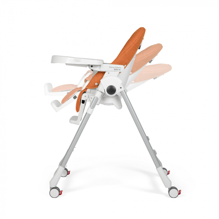 Scaun de masa 2 in 1 Peg Perego Prima Pappa Zero Follow Me, 0-15 Kg, Wonder Orange, Portocaliu [10]