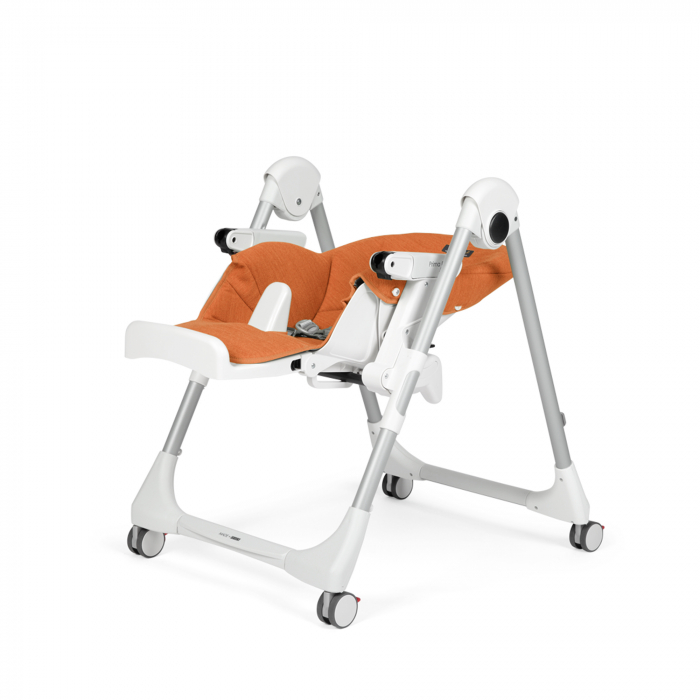 Scaun de masa 2 in 1 Peg Perego Prima Pappa Zero Follow Me, 0-15 Kg, Wonder Orange, Portocaliu [2]