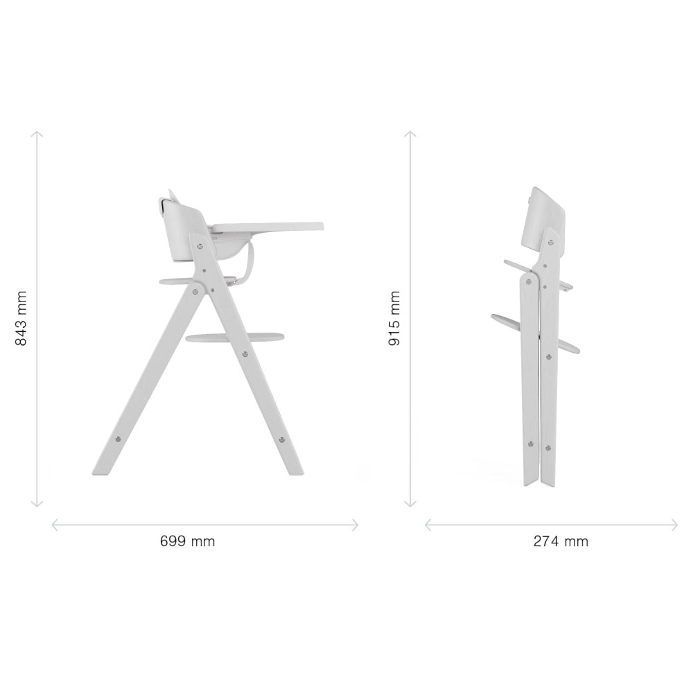 Scaun de masa Cybex Click & Fold 3 in 1 All White [7]