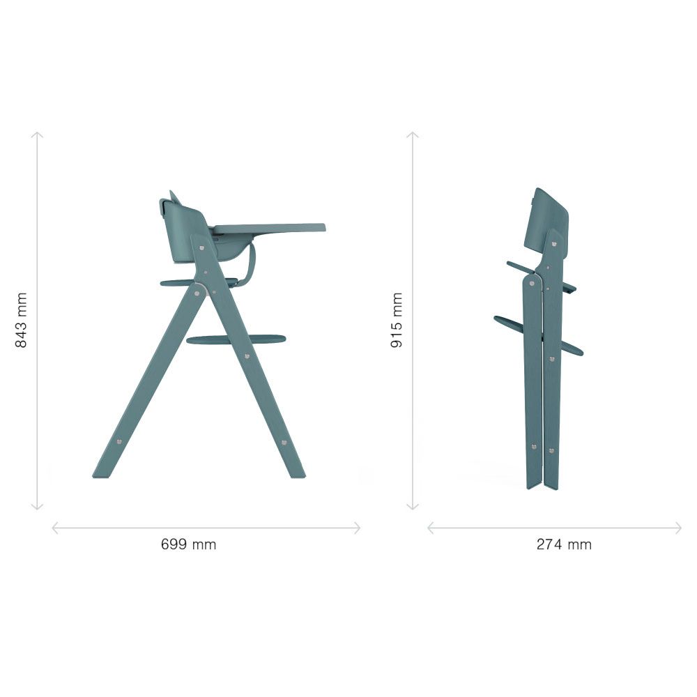 Scaun de masa Cybex Click & Fold 3 in 1 Stone Blue [7]