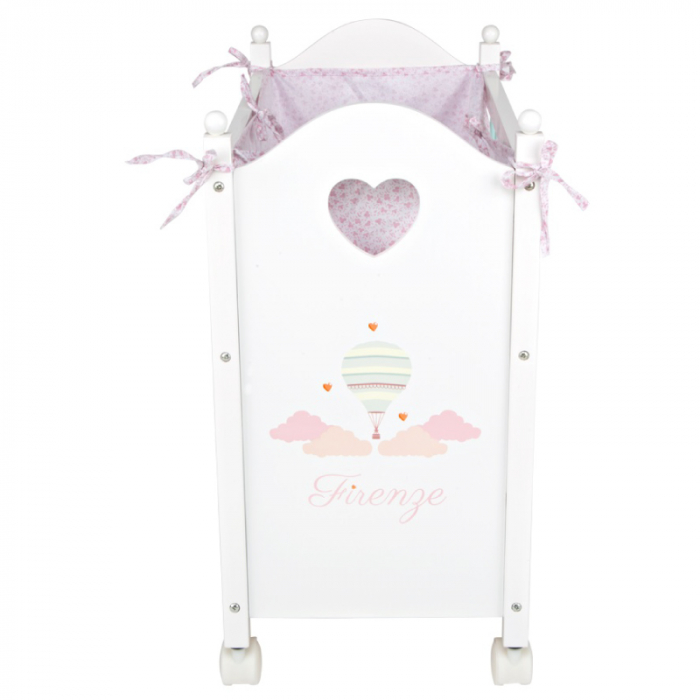 Pat din lemn cu dulap pentru papusi Arias Firenze, 50.50x27x54 cm [2]