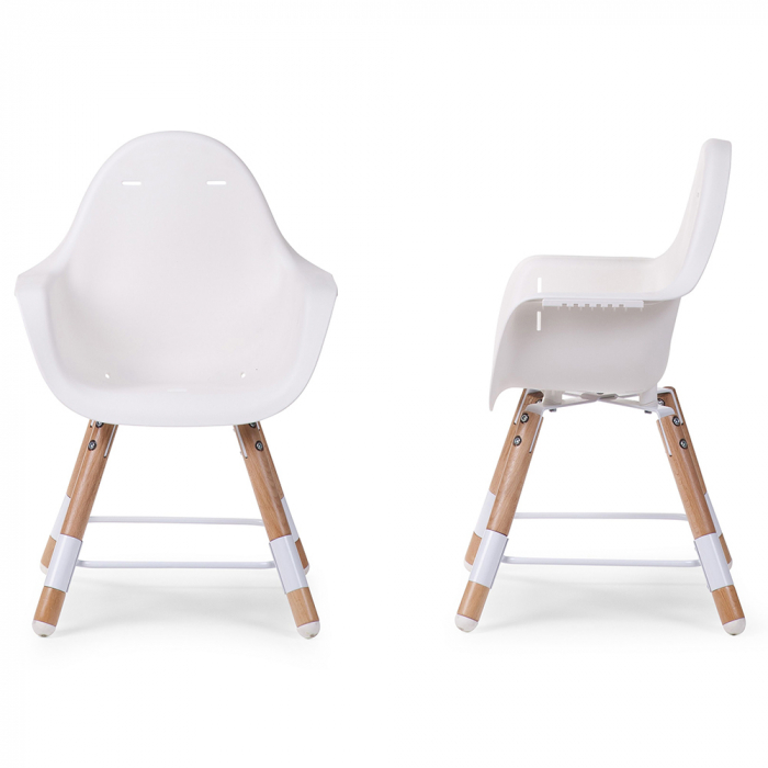 Scaun de masa reglabil in inaltime Childhome Evolu 2 Natural/Alb [3]