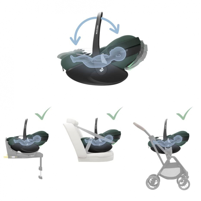 Scoica auto Maxi-Cosi Pebble 360 Pro i-Size Essential Green [8]