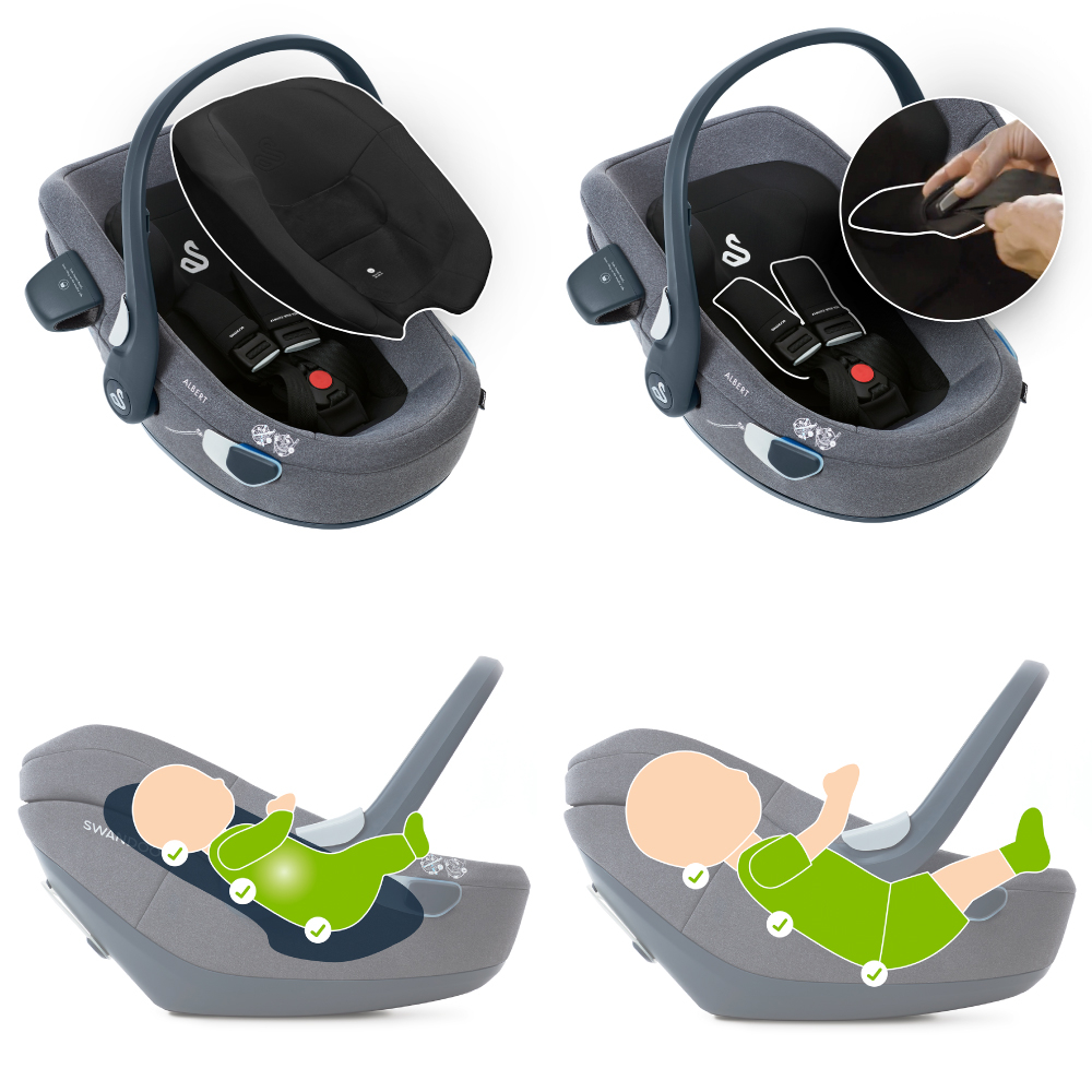 Scoica auto Swandoo Albert i-Size 1.2 Lime/Sesame Grey [4]