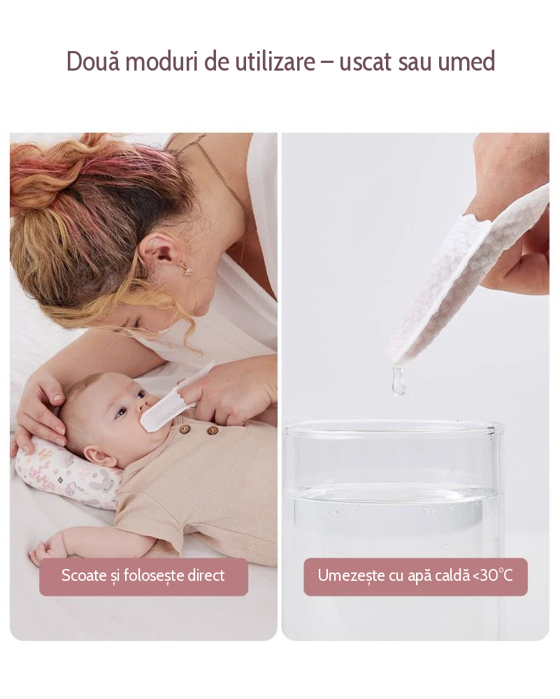 Servetele orale tip degetar pentru bebelusi Momcozy 30 buc [7]