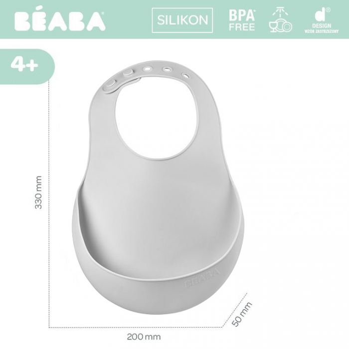 Set 2 Bavete silicon Beaba Airy Green/Light Grey [4]