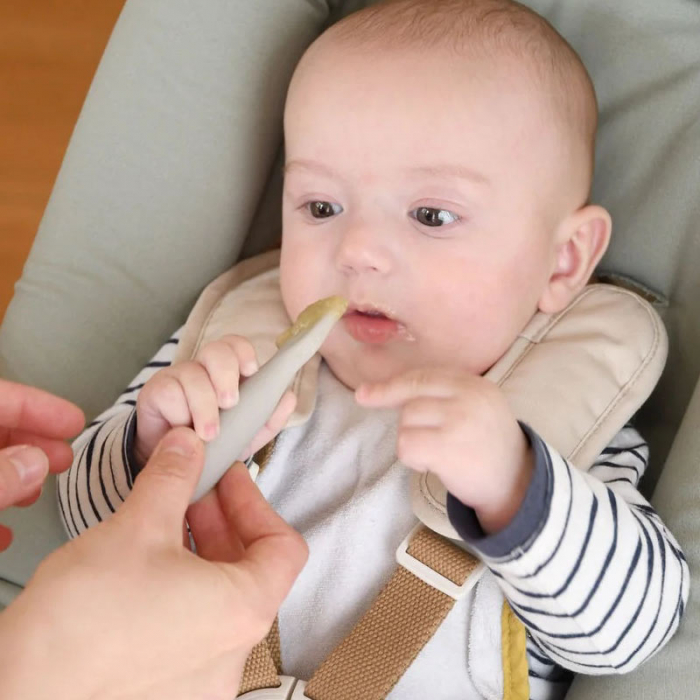 Set 2 linguri silicon Beaba Terracotta/Velvet Grey [3]