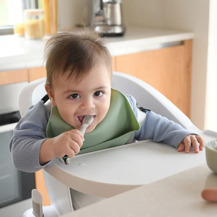 Set 2 linguri silicon Beaba Terracotta/Velvet Grey [4]