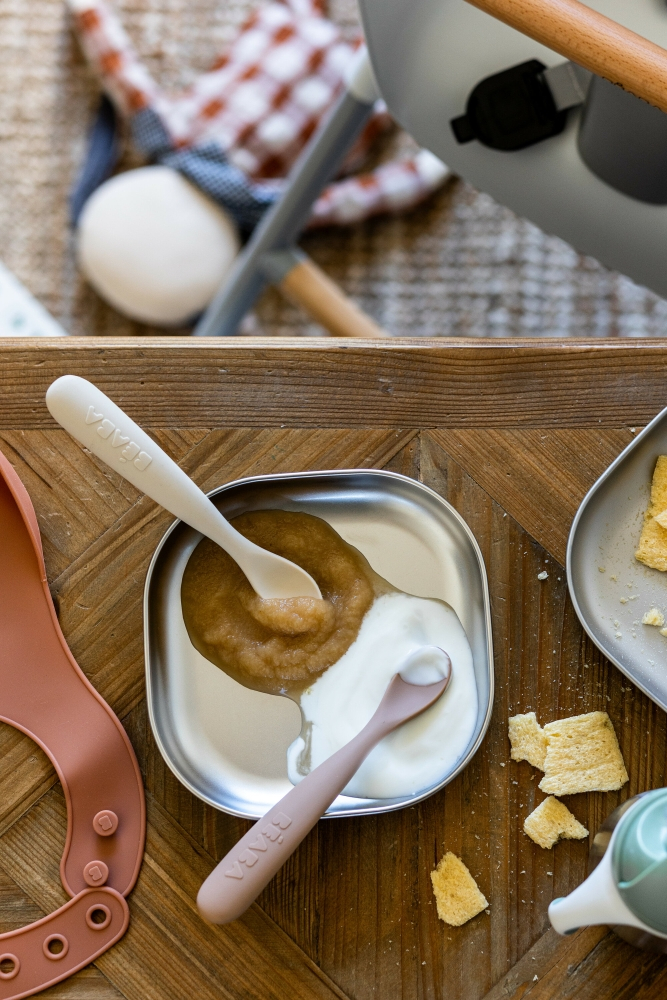 Set 2 lingurite silicon +4 luni Beaba Clay [5]