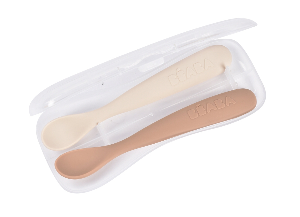 Set 2 lingurite silicon +4 luni Beaba Clay [9]