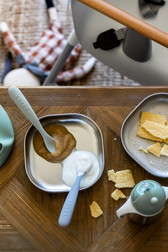 Set 2 lingurite silicon +4 luni Beaba Nature [5]