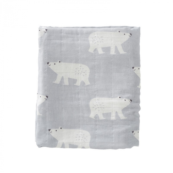  Set 2 paturici Fresk muselina pentru infasat 70x60 cm Polar Bear [3]