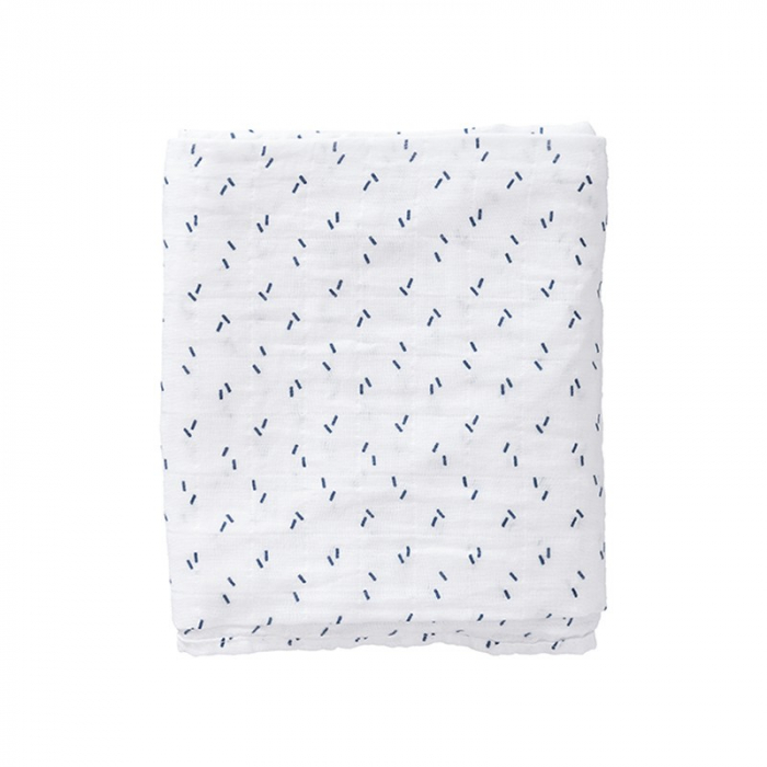 Set 2 paturici muselina Fresk pentru infasat 120x120 cm Giraf indigo blue [4]