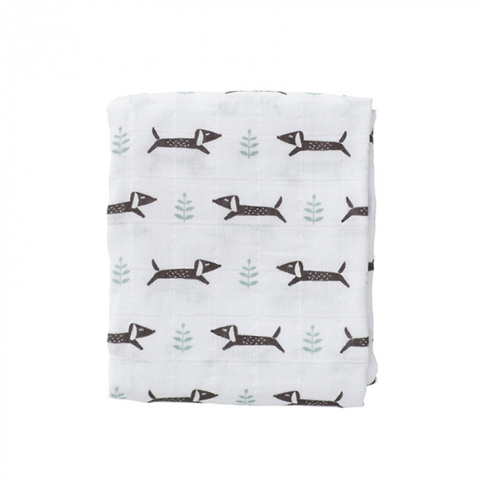 Set 2 paturici muselina Fresk pentru infasat 70x60 cm Dachsy [3]