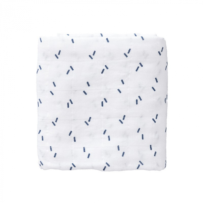 Set 2 paturici muselina Fresk pentru infasat 70x60 cm Giraf Indigo Blue [4]