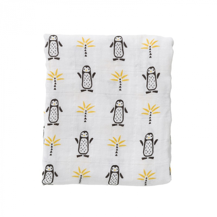 Set 2 paturici muselina Fresk pentru infasat 70x60 cm Pinguin [4]