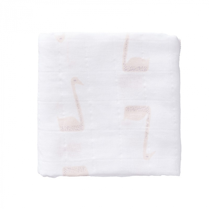 Set 2 paturici muselina Fresk pentru infasat 70x60 cm Swan Pale Peach [3]