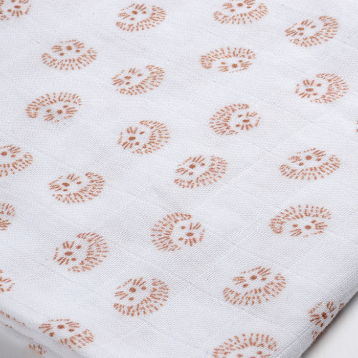Set 3 Museline Beaba bumbac organic 70x70 cm Herisson Marron [6]