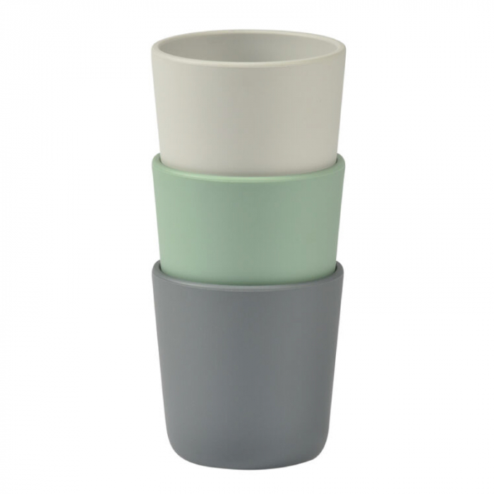 Set 3 pahare silicon Beaba Sage Green [2]