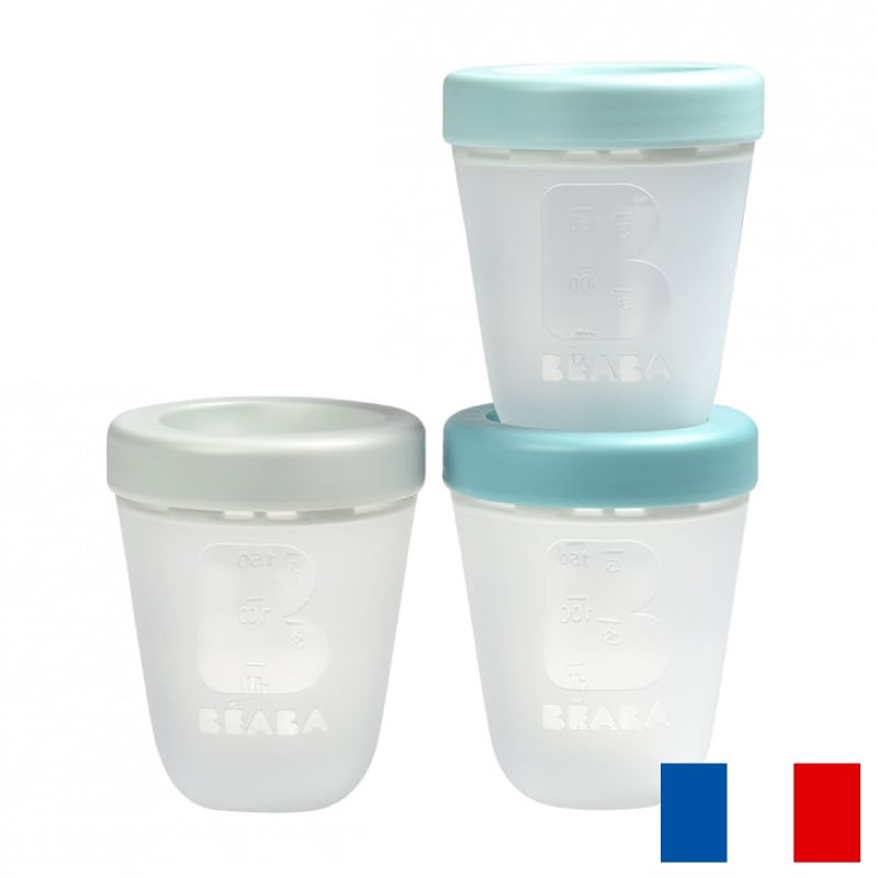 Set 3 recipiente silicon Beaba 200 ml Jungle