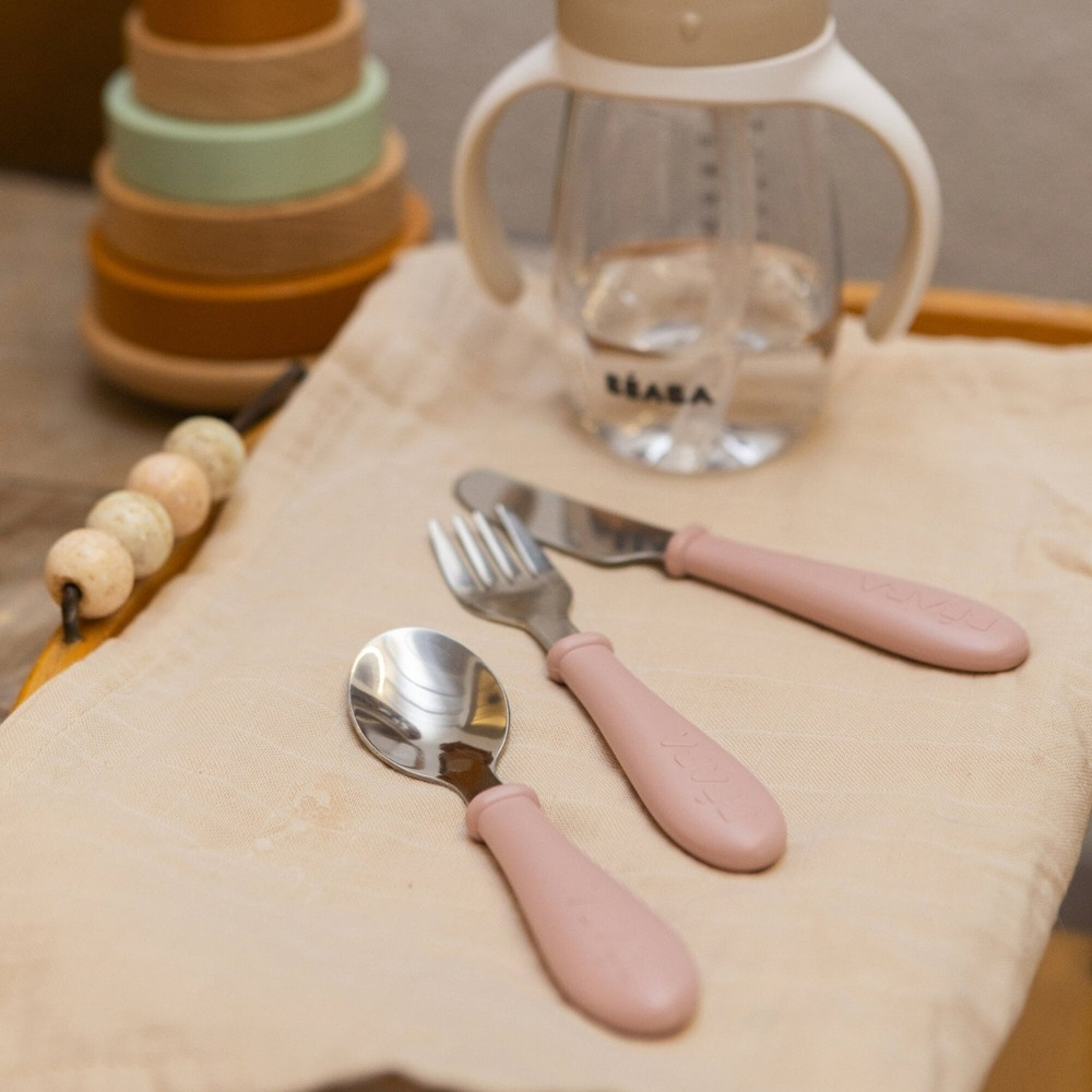 Set 3 tacamuri din inox Beaba pentru copii 12 luni+ Cotton Candy [3]