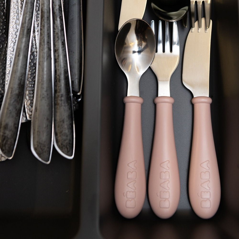 Set 3 tacamuri din inox Beaba pentru copii 12 luni+ Cotton Candy [5]