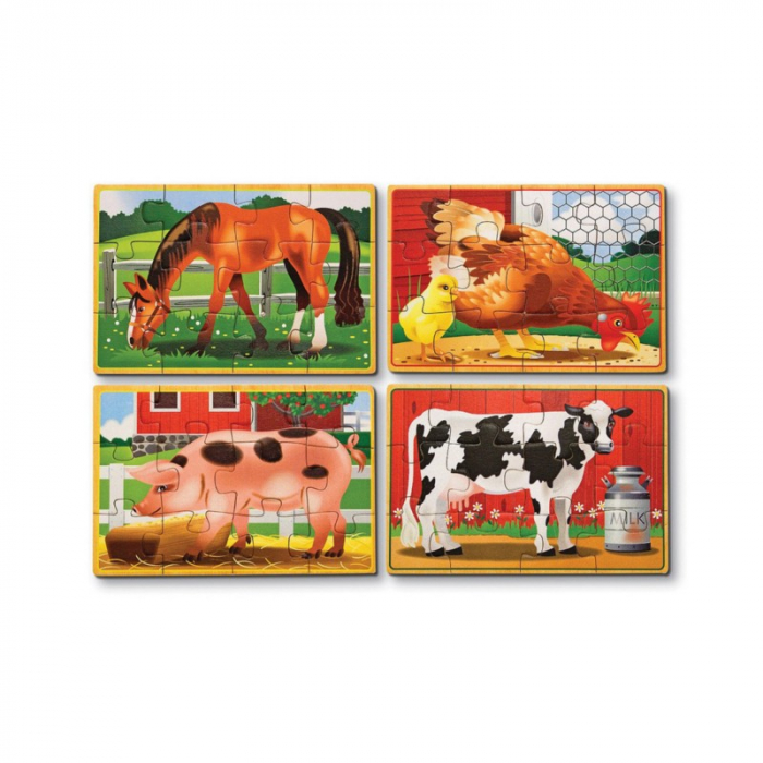 Set 4 puzzle lemn in cutie Animale domestice Melissa and Doug [2]