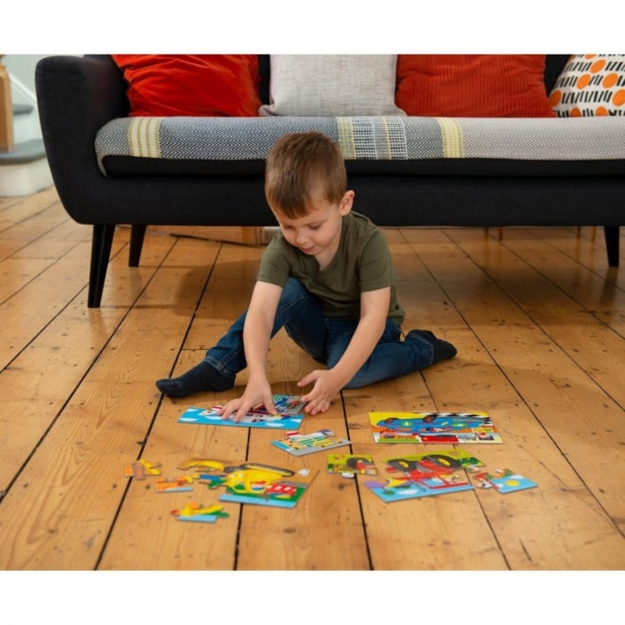 Set 4 puzzle-uri Vehicule (4, 6, 8, 12 piese) Galt [2]