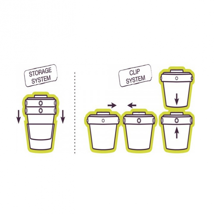 Set 12 recipiente ermetice si 2 lingurite silicon Beaba Blue [3]