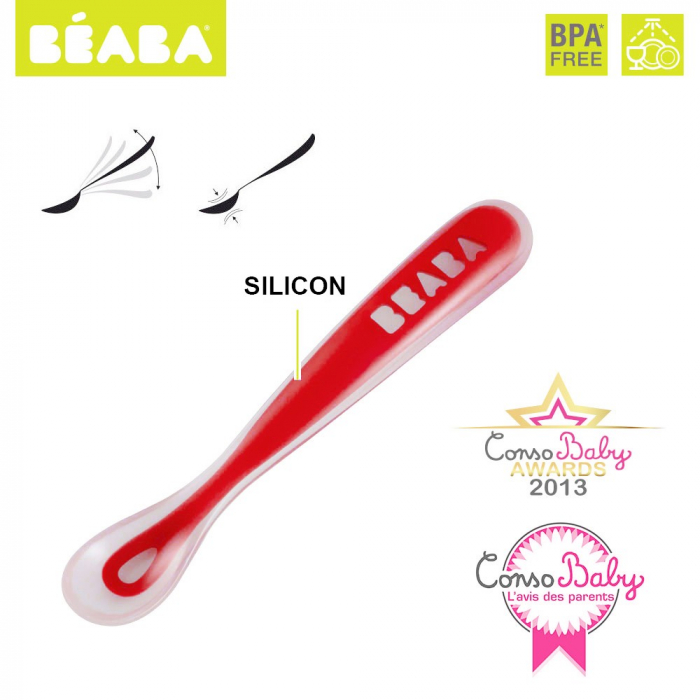 Set 4 lingurite silicon +4 luni Beaba Bunny [3]