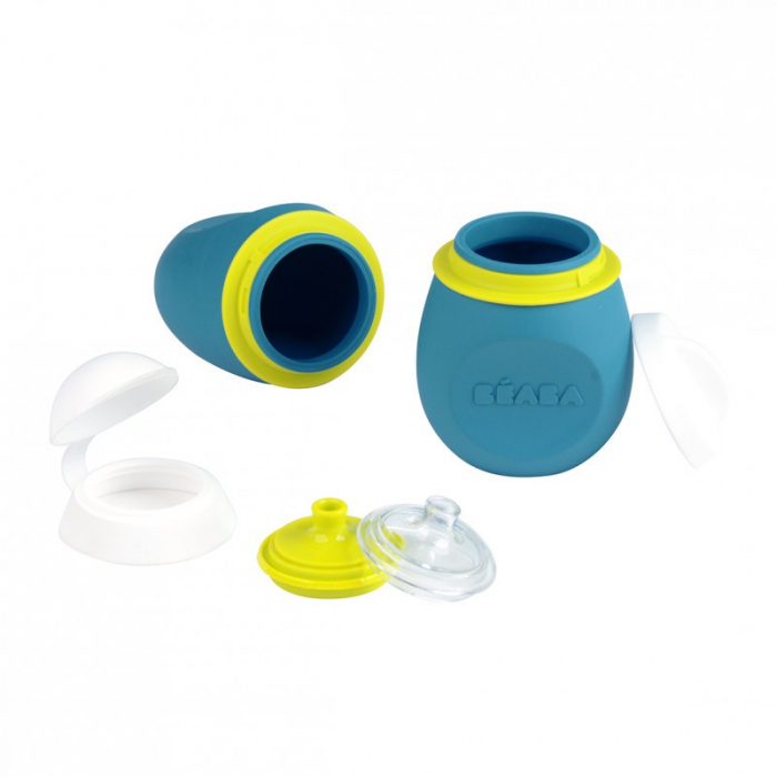 Set Beaba BabySqueez 2 in 1 si Recipient Squeez Blue [4]
