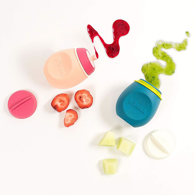 Set Beaba BabySqueez 2 in 1 si Recipient Squeez Roz [5]