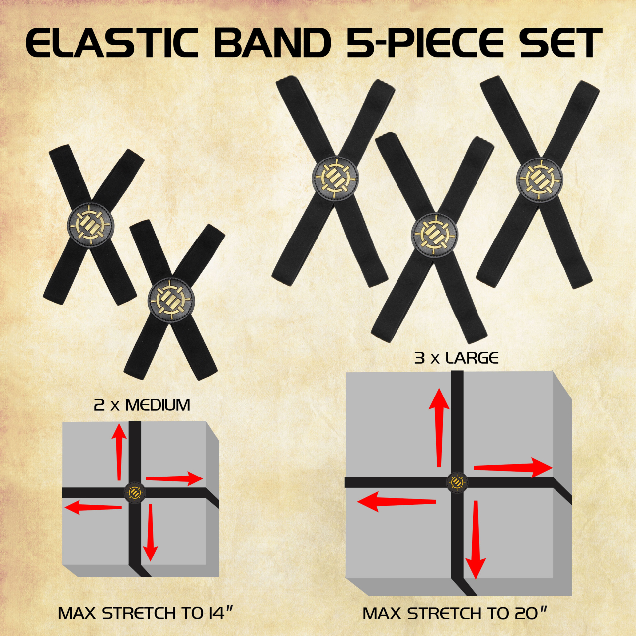 Set Benzi Elastice Jocuri de Societate ENHANCE Gaming [2]