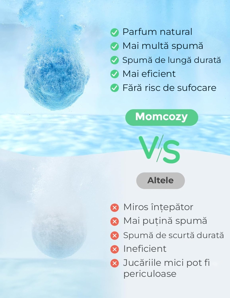 Set bombe de baie efervescente Momcozy Natural&Organic 3 buc [4]
