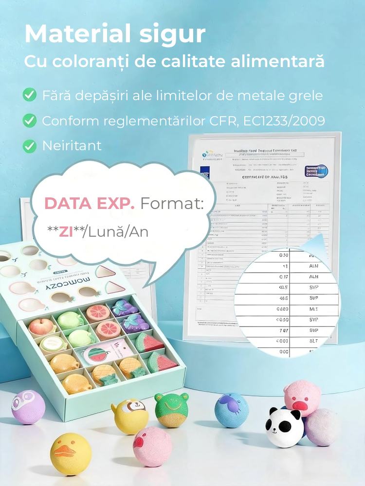 Set bombe de baie efervescente Momcozy Natural&Organic 3 buc [7]