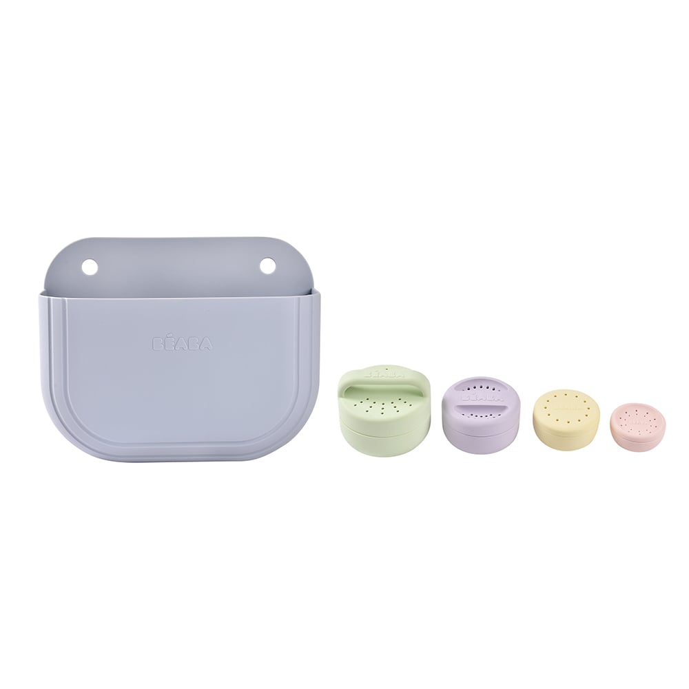 Cos silicon Beaba cu jucarii de baie Pebble [3]