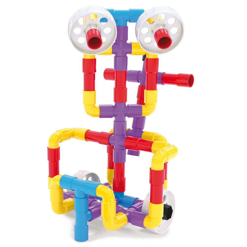 Set constructie Quercetti Tubation Wheels tuburi si roti 68 piese [3]