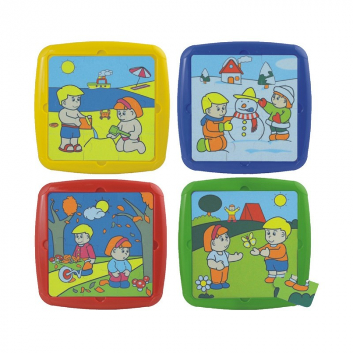 Set de 4 puzzle Activitati de sezon Miniland