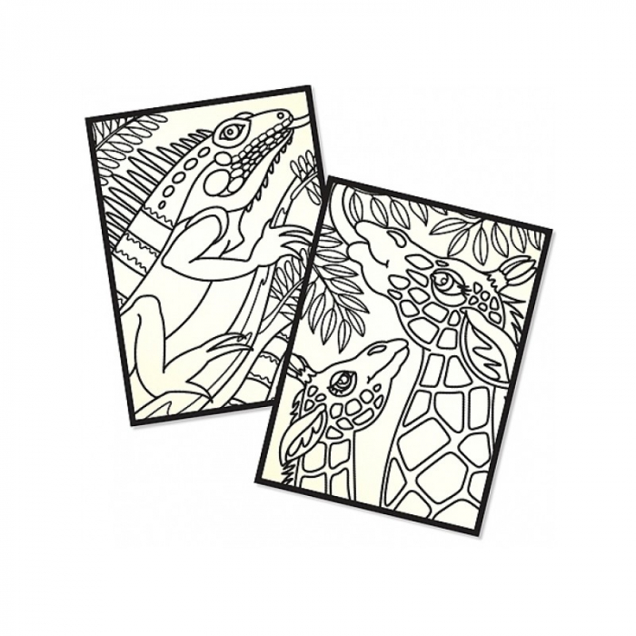 Set de colorat vitralii cu animale Melissa and Doug [2]